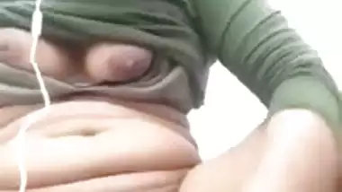 Married Bangla girl using cucumber during video call