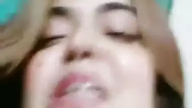 Smoking Bengali girl sucking big boobs and nude pussy show